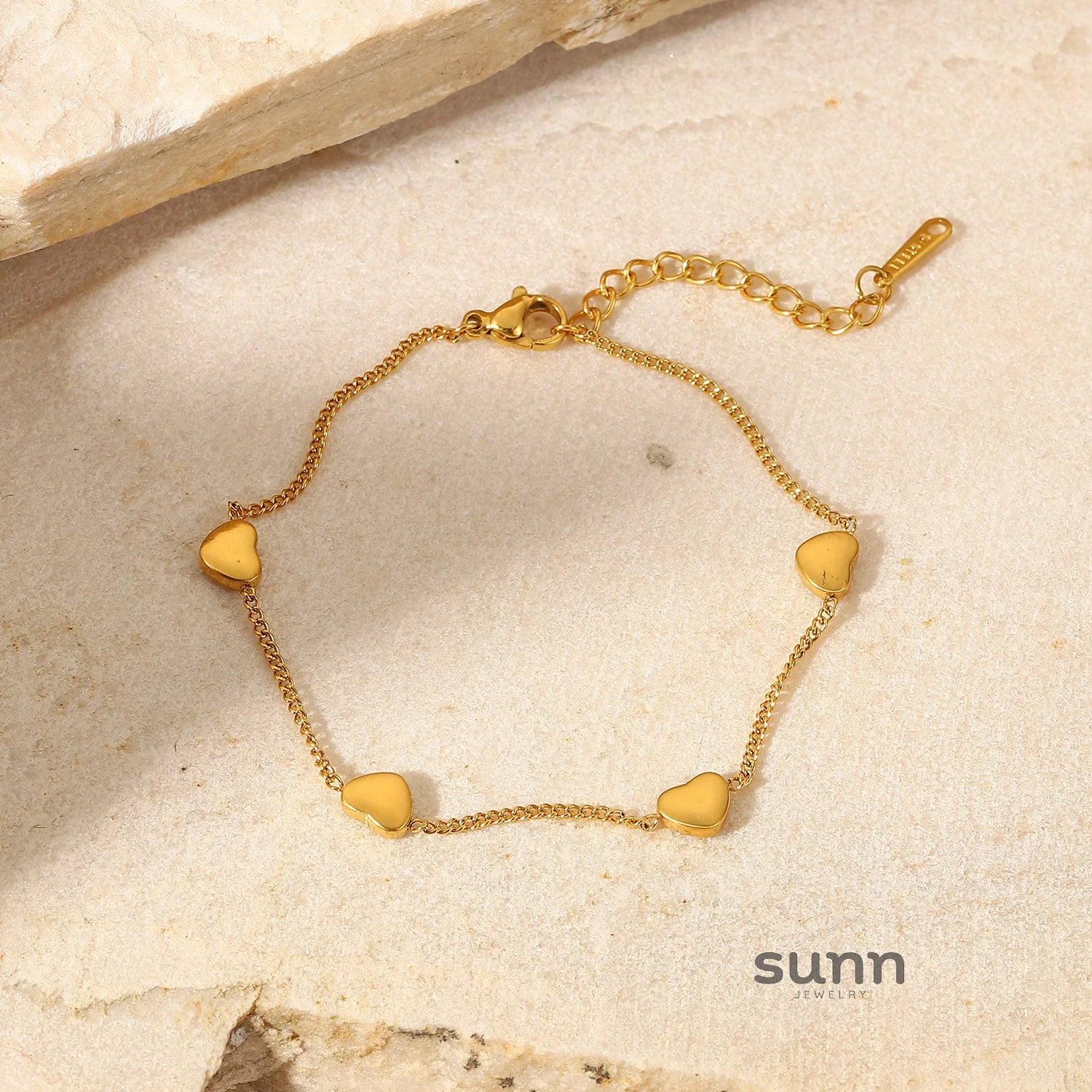 Demiyah Four Heart Charm Bracelet