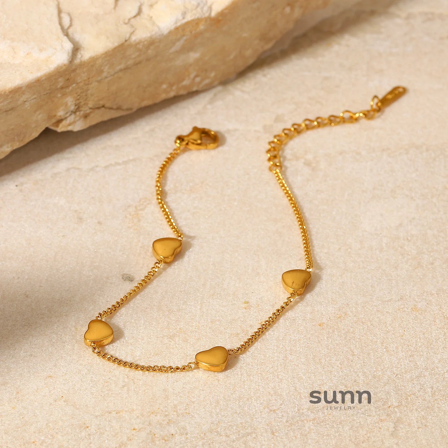 Demiyah Four Heart Charm Bracelet