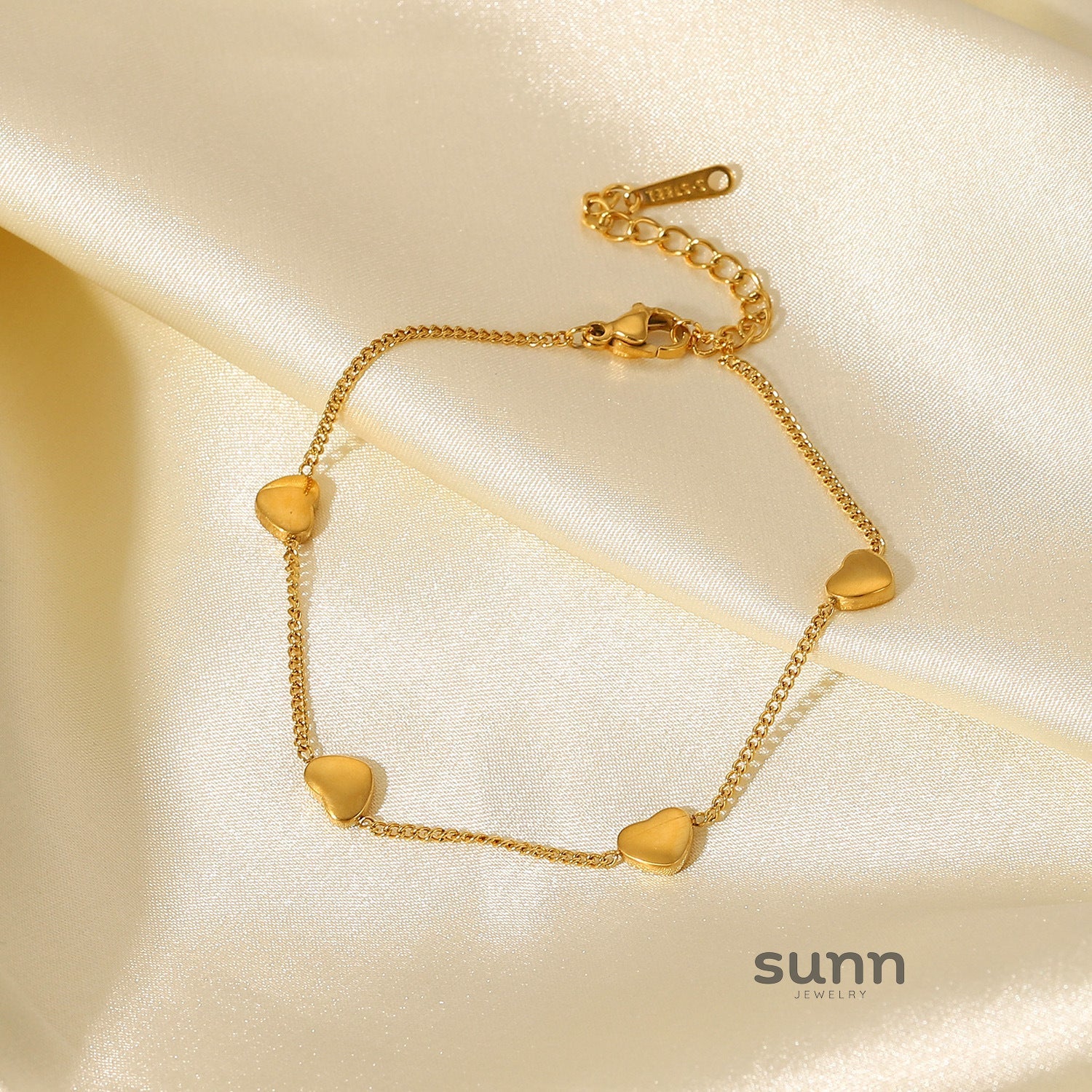 Demiyah Four Heart Charm Bracelet