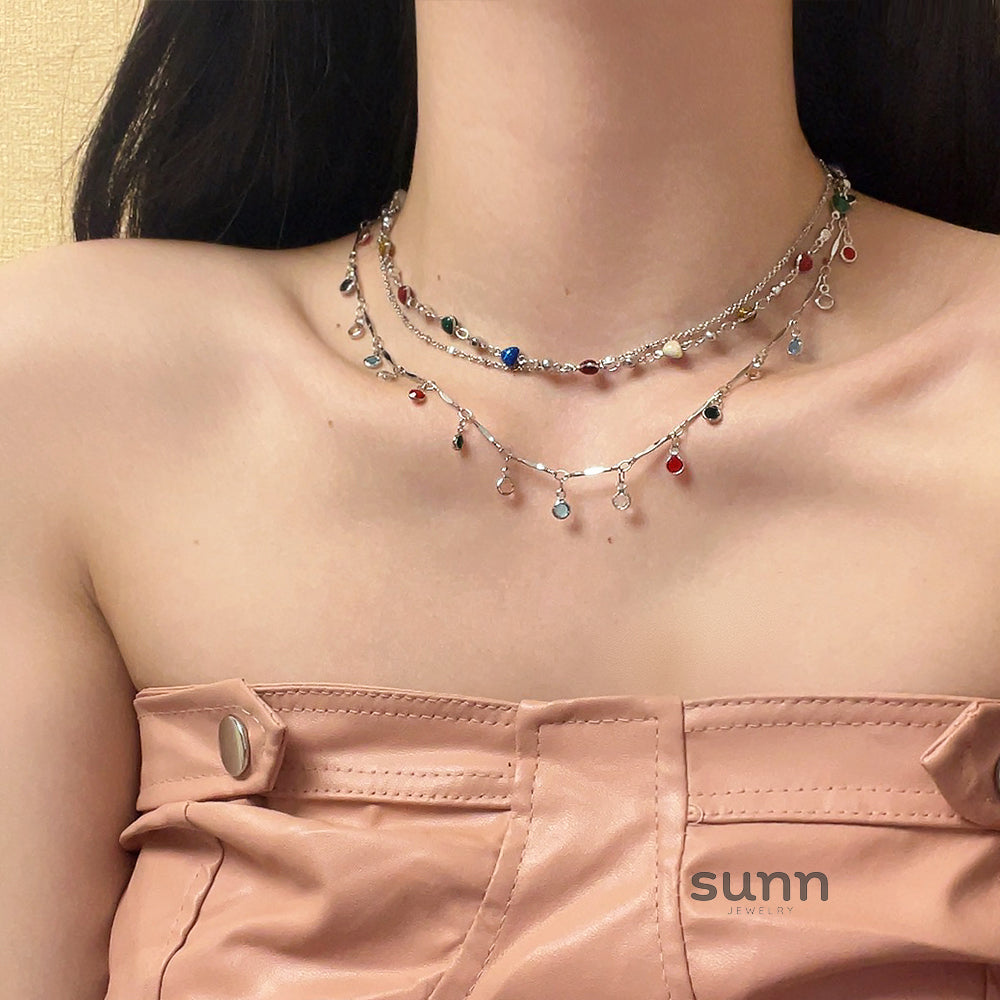 Denali Beaded Layered Tassel Necklace [MY6OG9HJ]