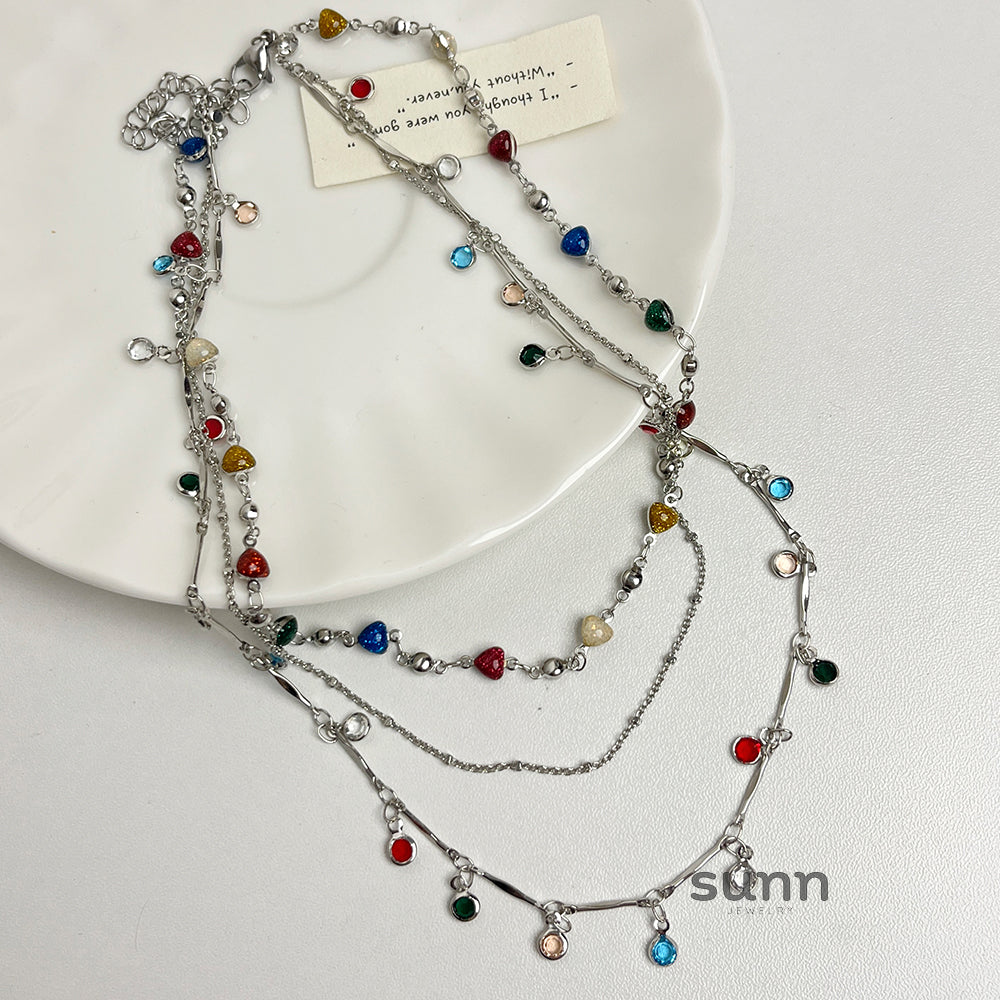 Denali Beaded Layered Tassel Necklace [CB2HTIP3]