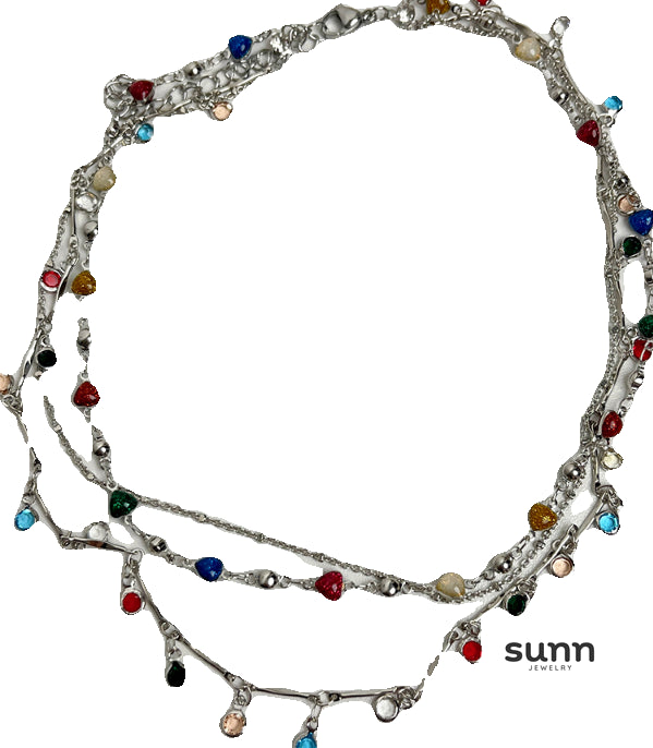 Denali Beaded Layered Tassel Necklace [WSPSBZ2R]