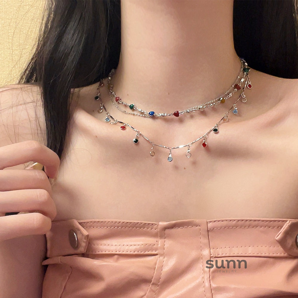 Denali Beaded Layered Tassel Necklace [M04UJ42J]
