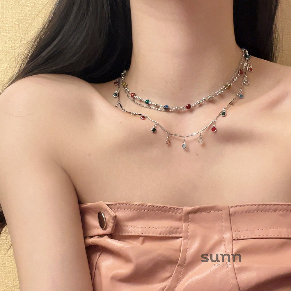 Denali Beaded Layered Tassel Necklace [S9QYDRGM]
