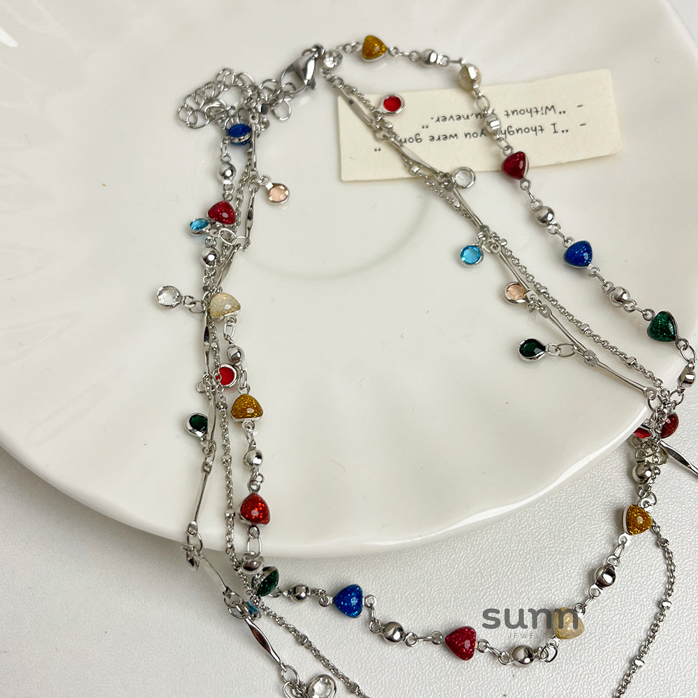 Denali Beaded Layered Tassel Necklace [NP1EIONM]