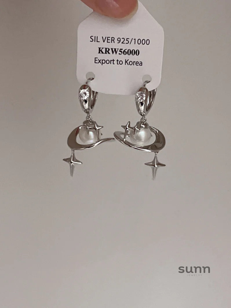Denali Celestial Pearl Dangle Earrings