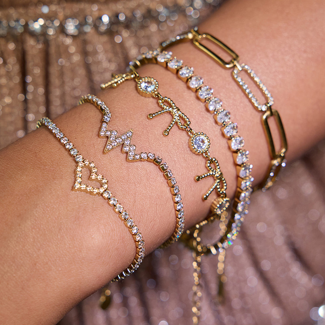 Denali Layered Zircon Bracelets [4Y5S4TKE]
