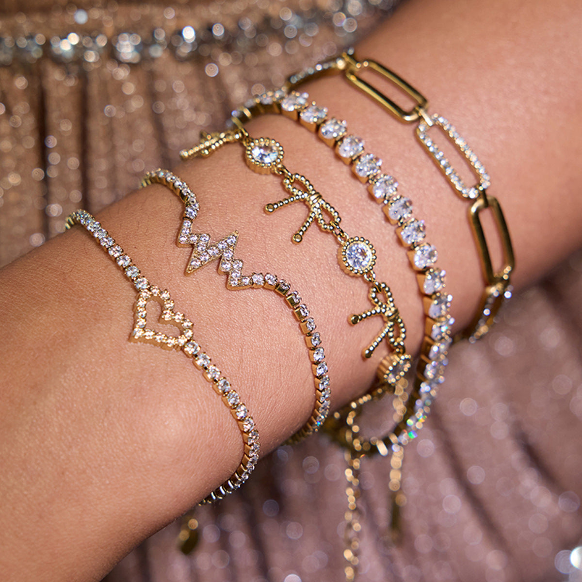Denali Layered Zircon Bracelets [4Y5S4TKE]