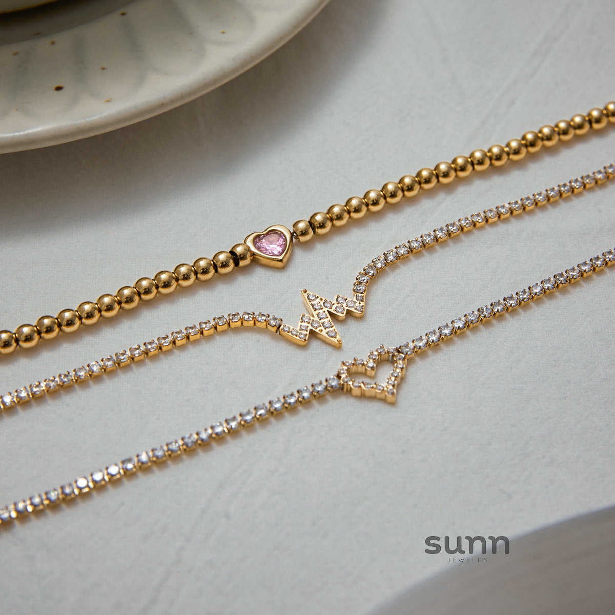 Denali Layered Zircon Bracelets [8R8RUM3P]