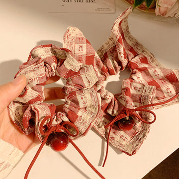 Denisse Cherry Scarf Scrunchie [P12YULWU]