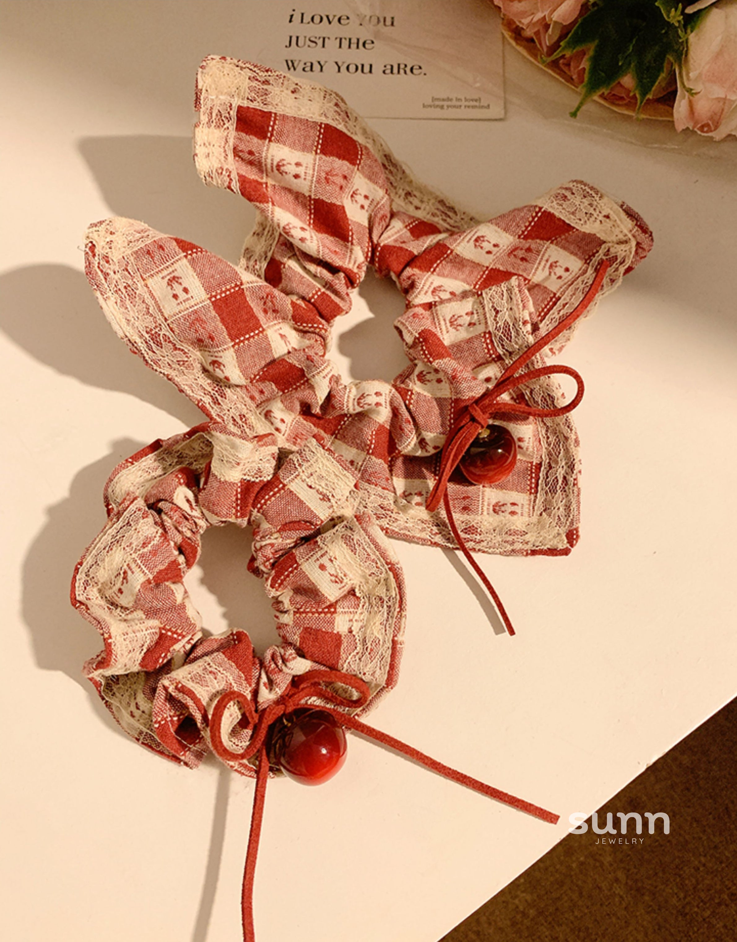 Denisse Cherry Scarf Scrunchie [L9WKLD4E]