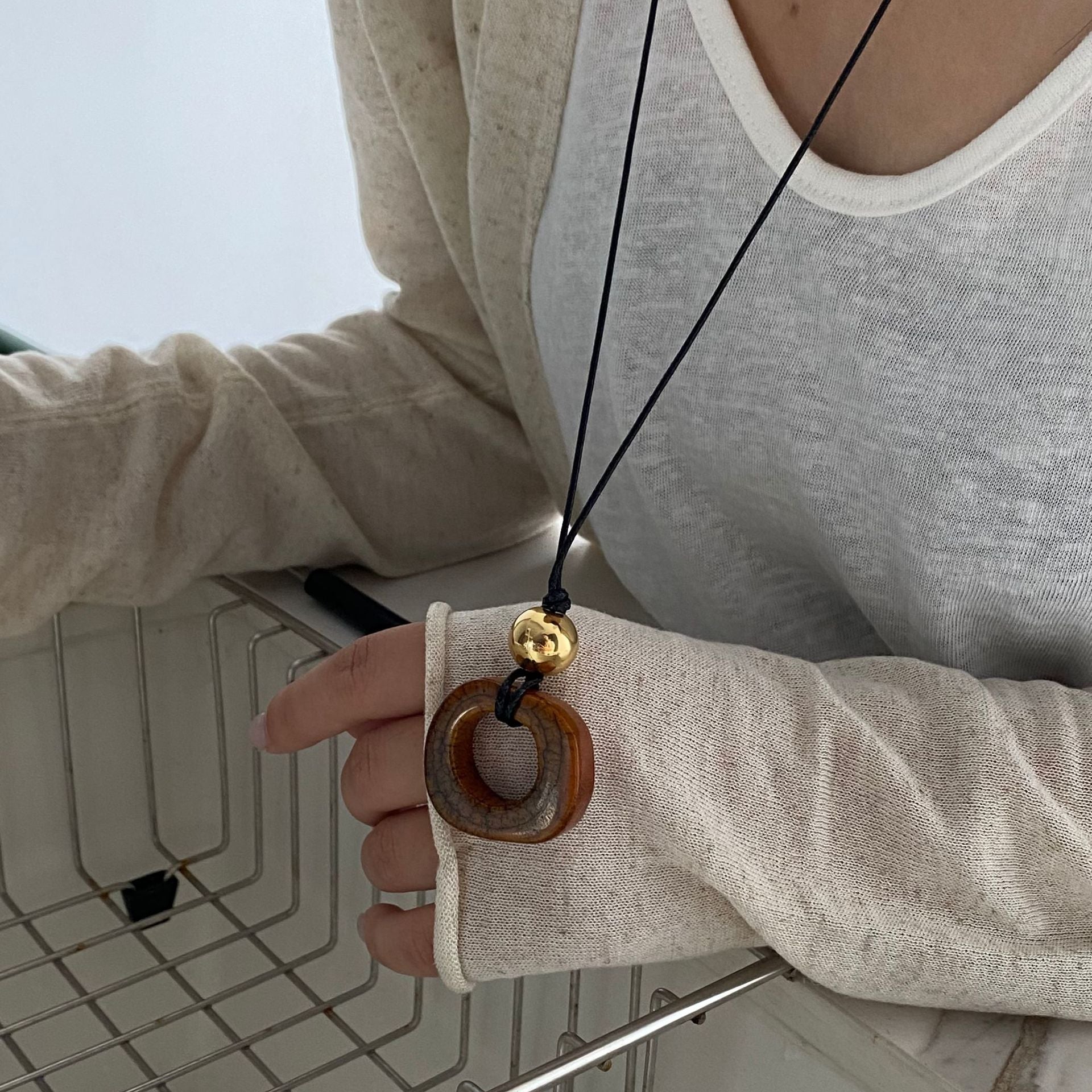 Denisse Geometric Pendant Necklace [1YHLVURK]