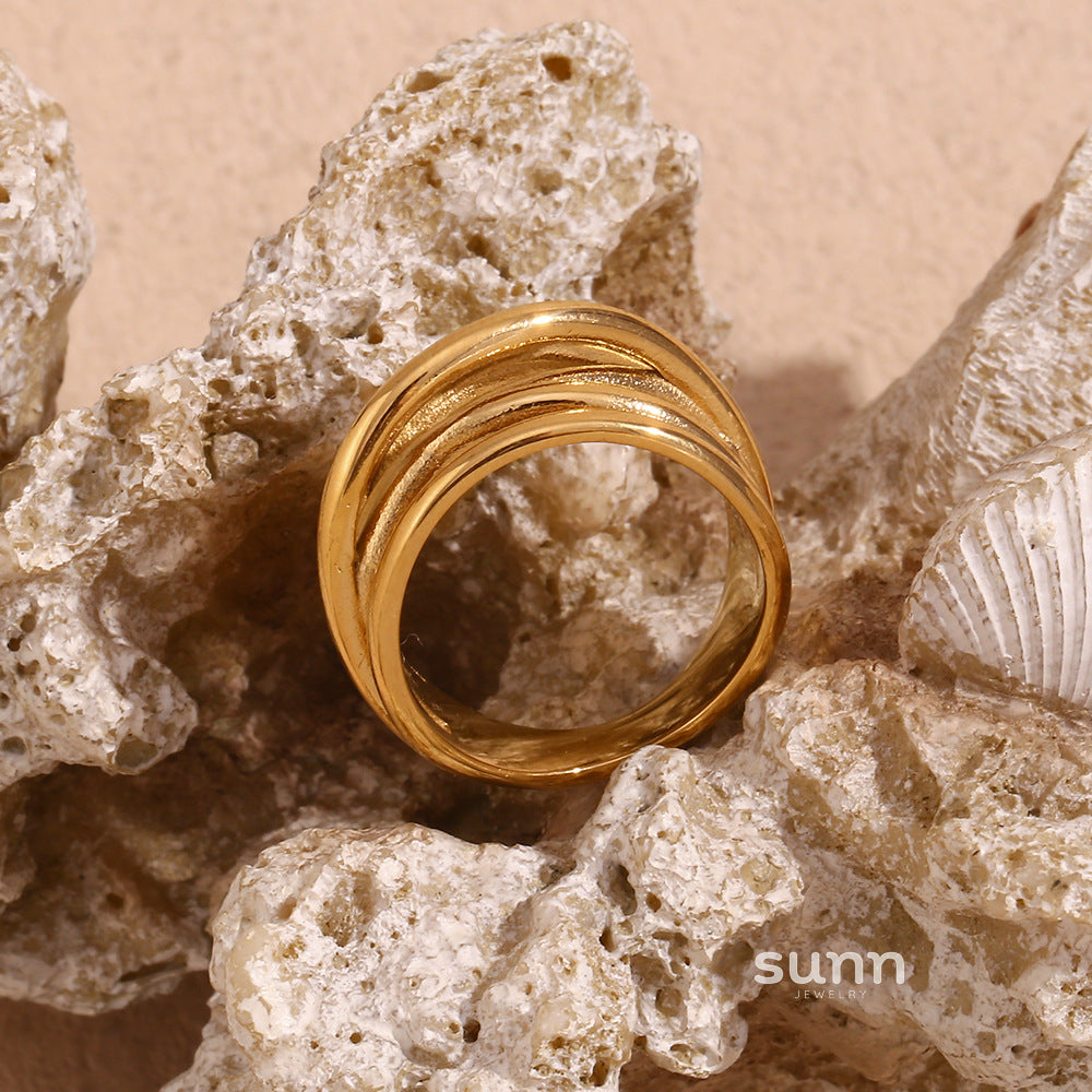 Deonna Asymmetric Braided Ring [S48FW32R]