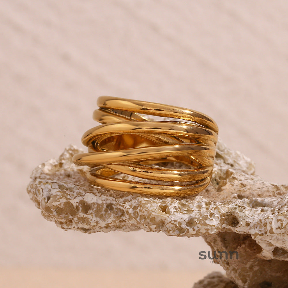 Deonna Asymmetric Braided Ring [4U8PKYUI]