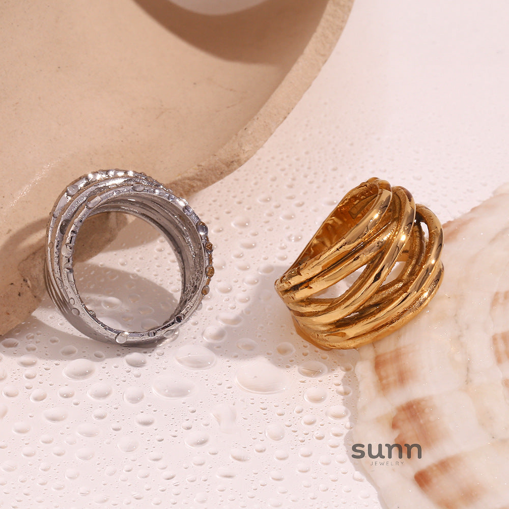 Deonna Asymmetric Braided Ring [C0B9QMUV]