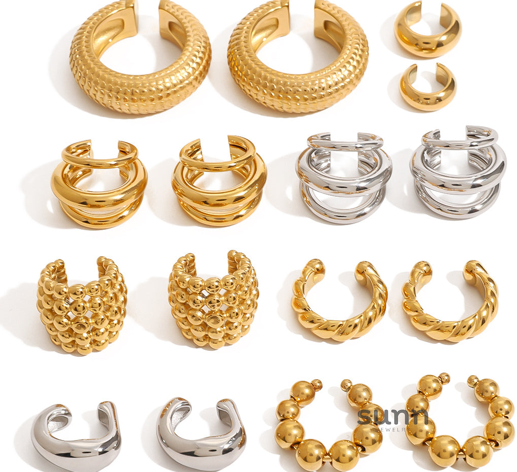 Deonna Modern Gold Ear Cuffs [I38AEN2H]