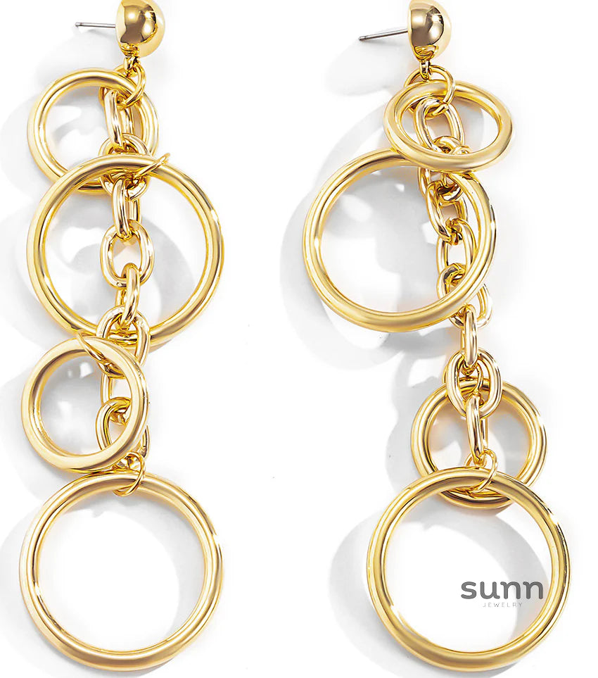 Desirae Geometric Chain Earrings