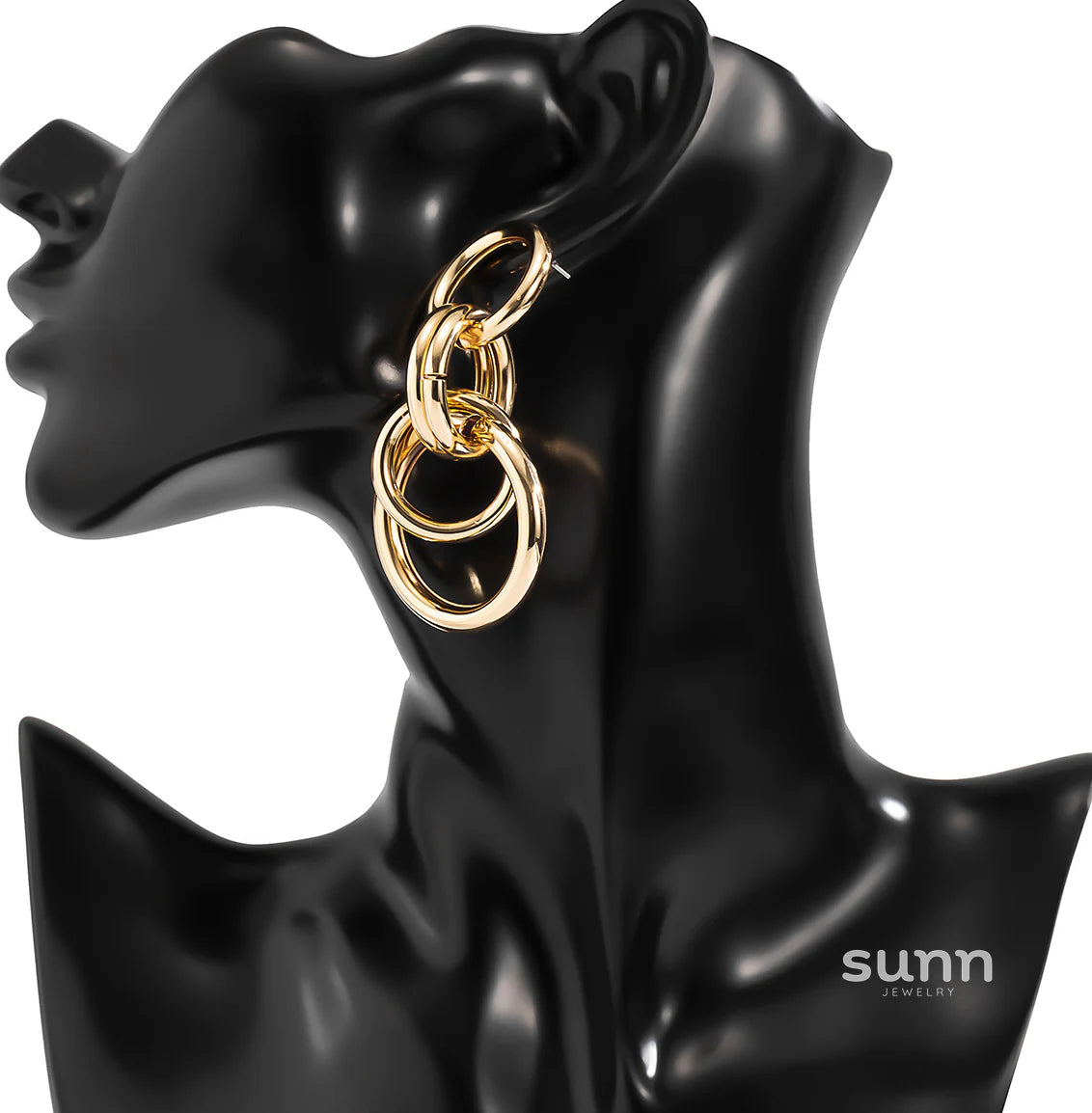 Desirae Geometric Chain Earrings
