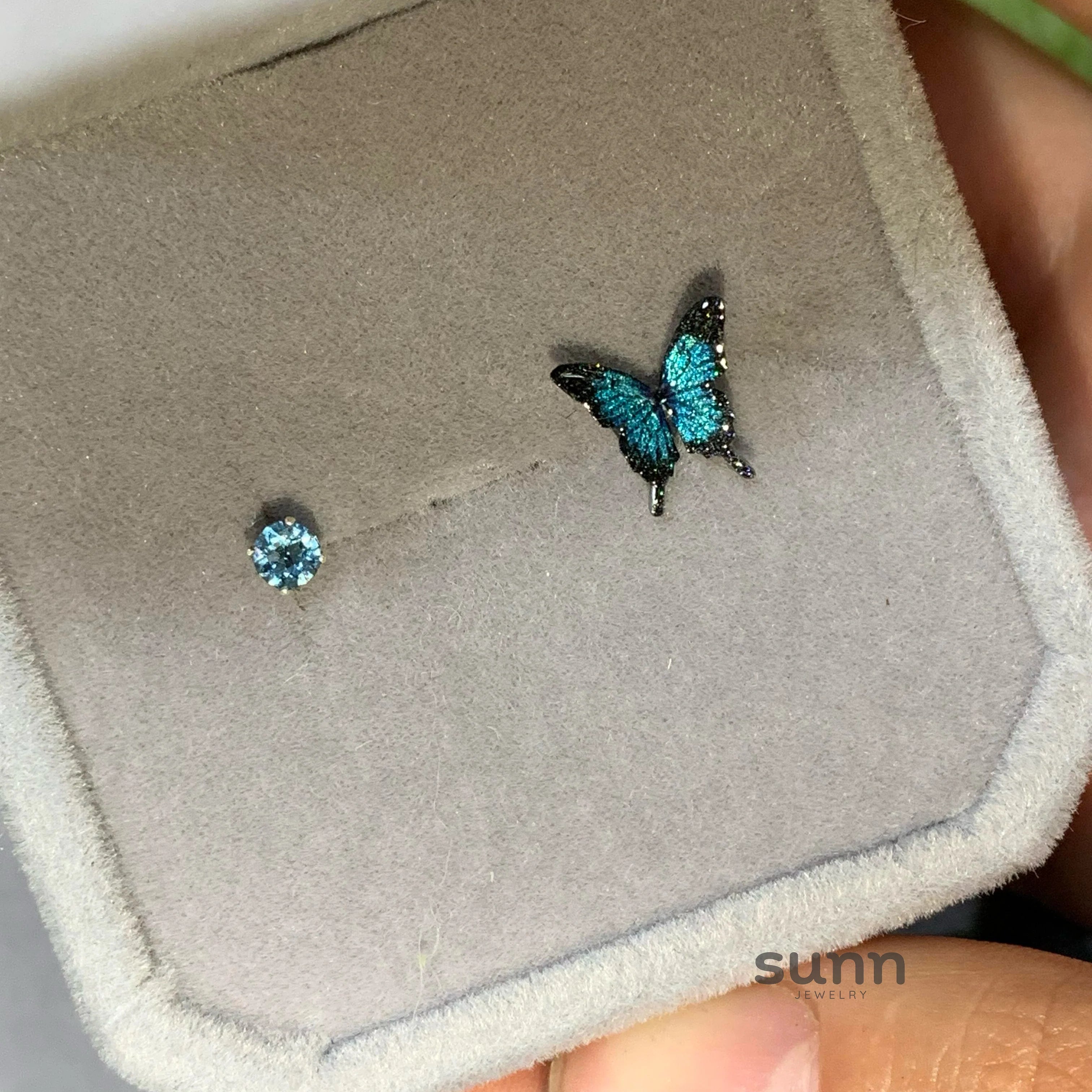 Desire Asymmetric Butterfly Earrings