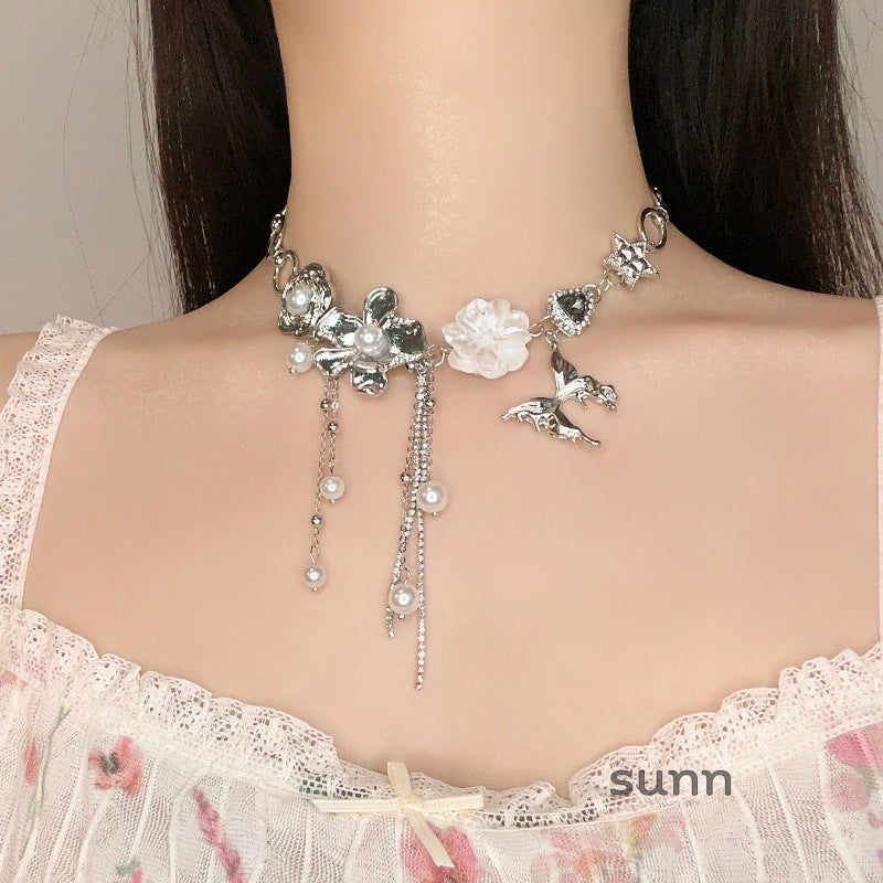 Desire Butterfly Pearl Necklace [Z4UKBQ89]