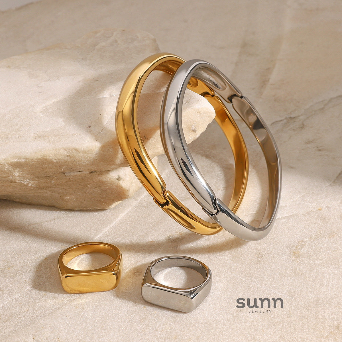 Destiny Geometric Steel Jewelry [H5O416EJ]