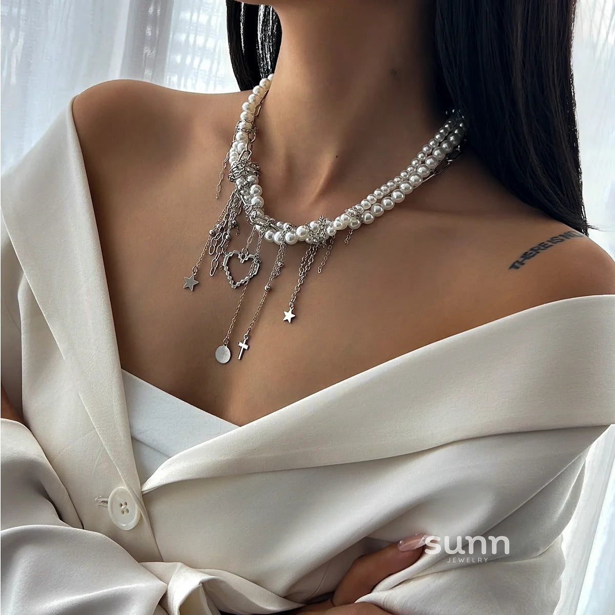 Devina Celestial Pearl Layered Necklace