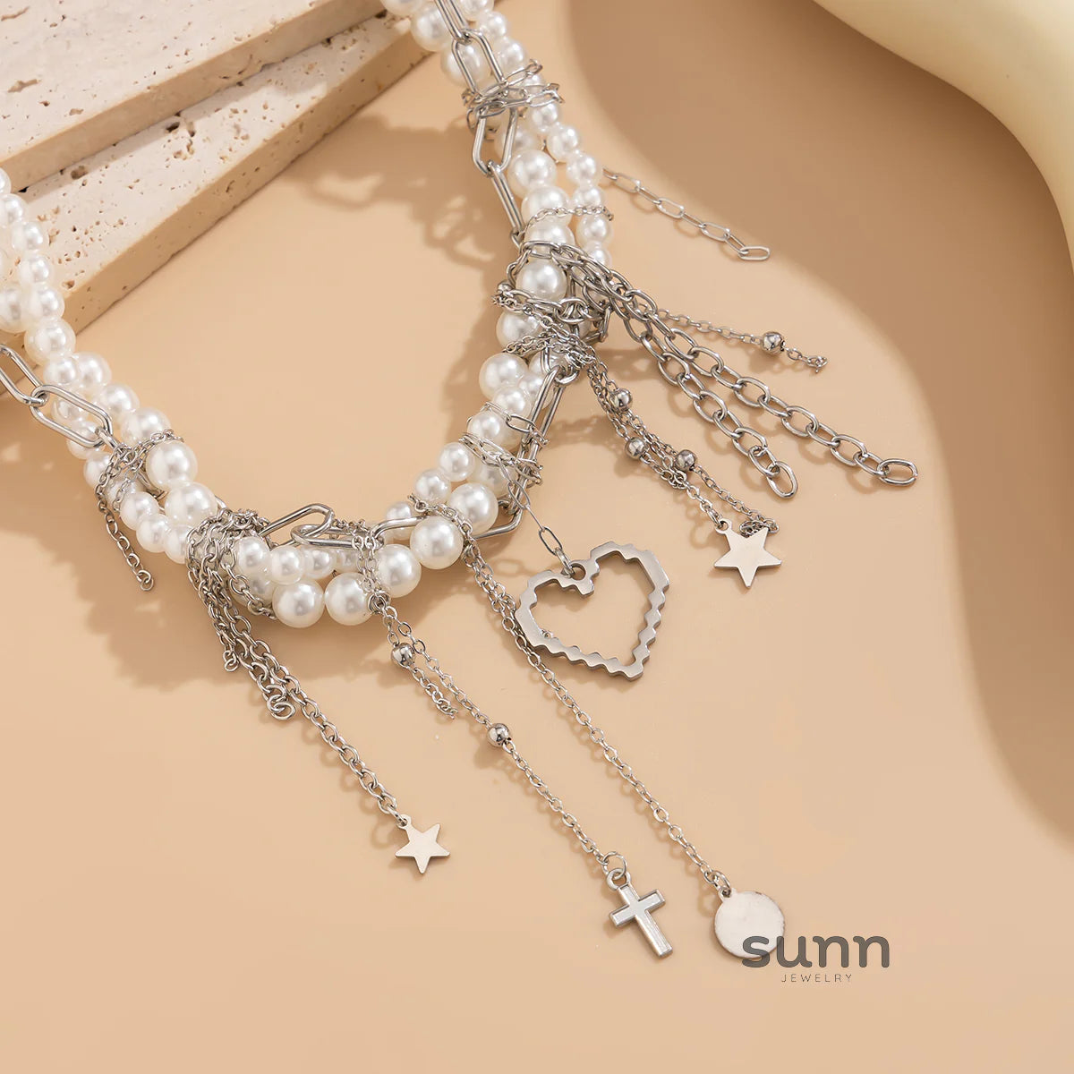 Devina Celestial Pearl Layered Necklace