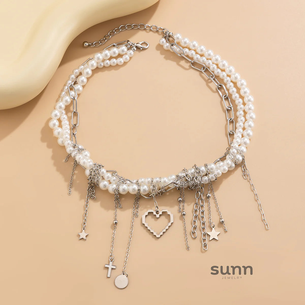 Devina Celestial Pearl Layered Necklace