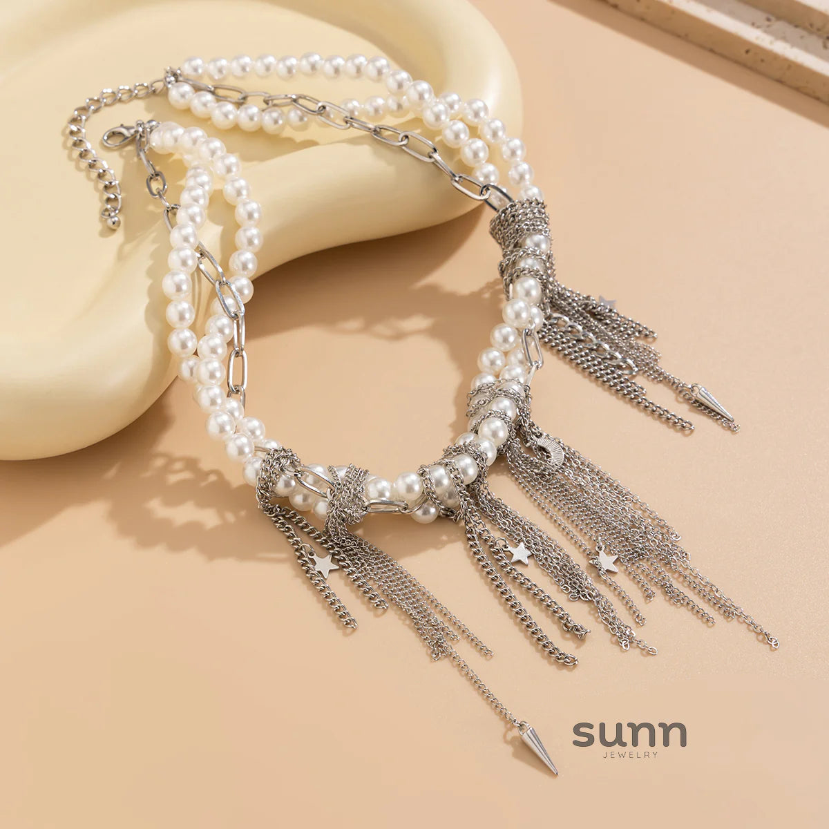Devina Celestial Pearl Layered Necklace