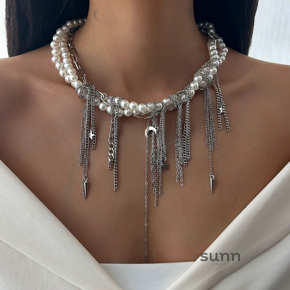 Devina Celestial Pearl Layered Necklace