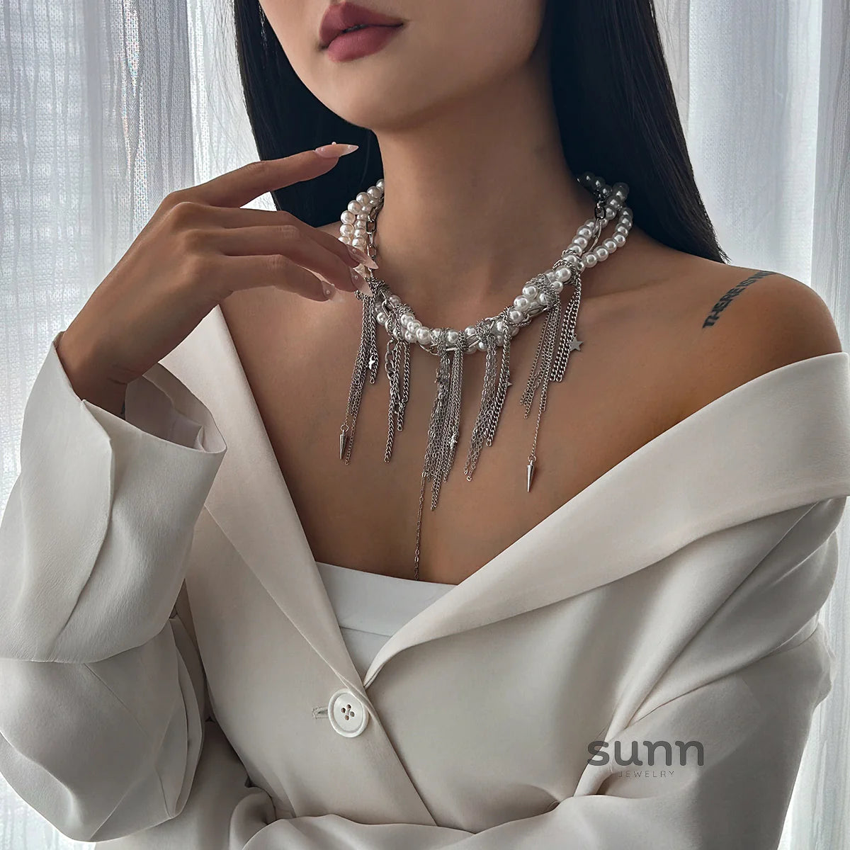 Devina Celestial Pearl Layered Necklace