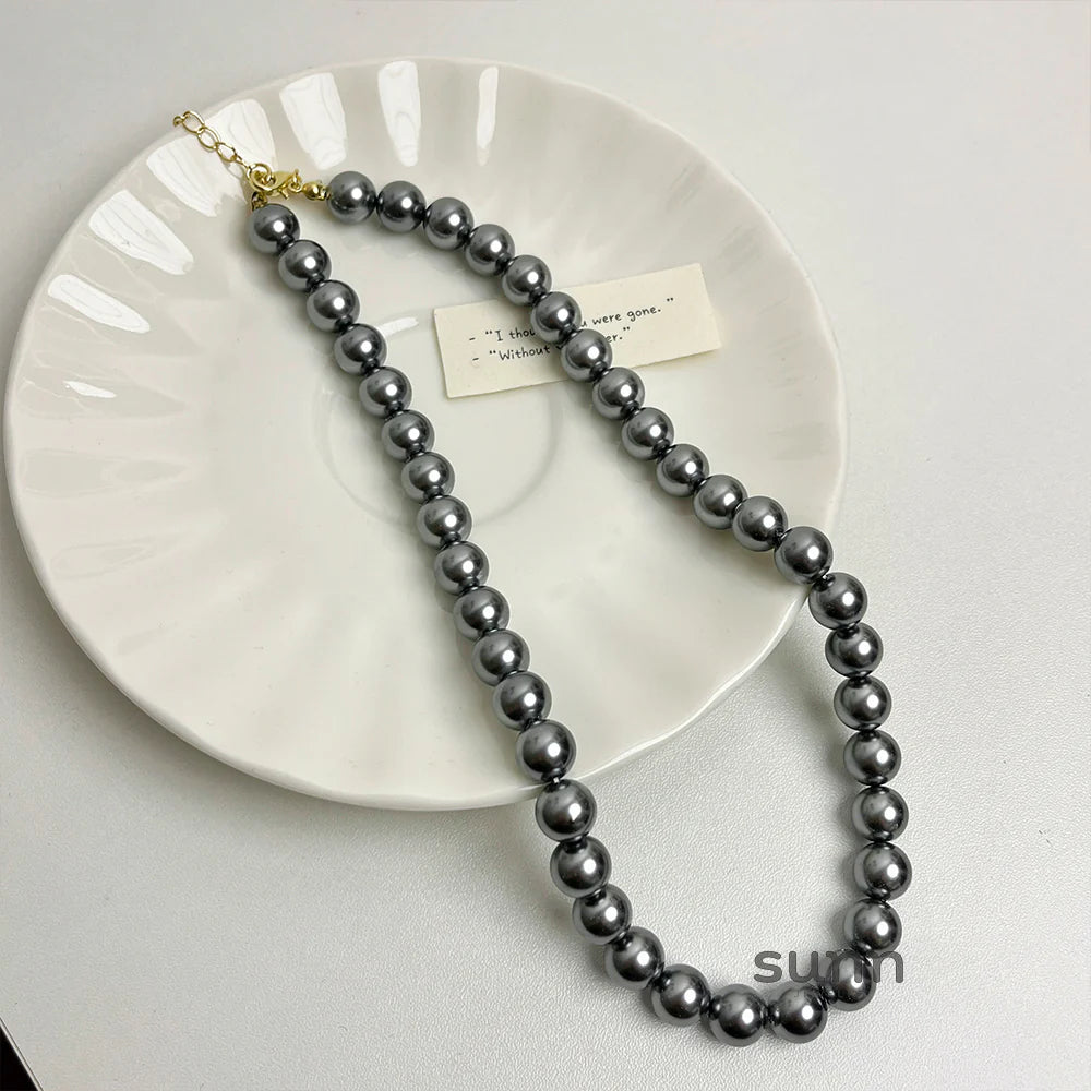 Devon Black Tahitian Pearl Necklace