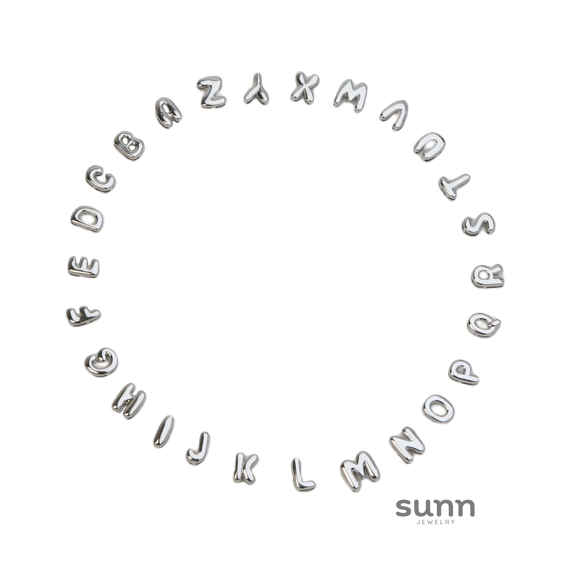 Devora Bubble Letter Necklace [O266MDDR]