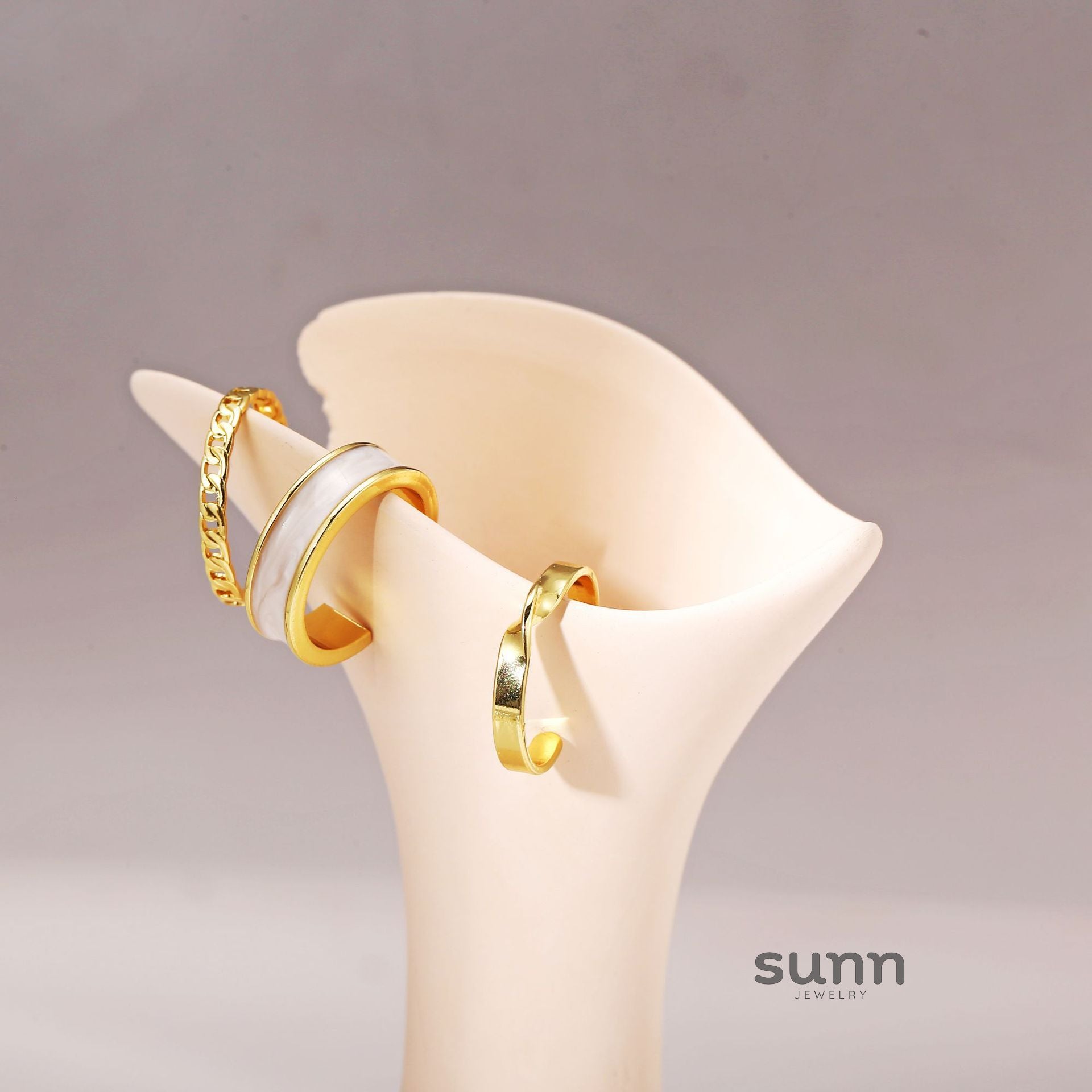 Devora Pearl Heart Open Ring [0WJZCGM3]