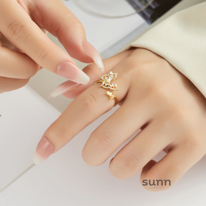 Deysi Delicate Butterfly Ring [I51KSRF0]