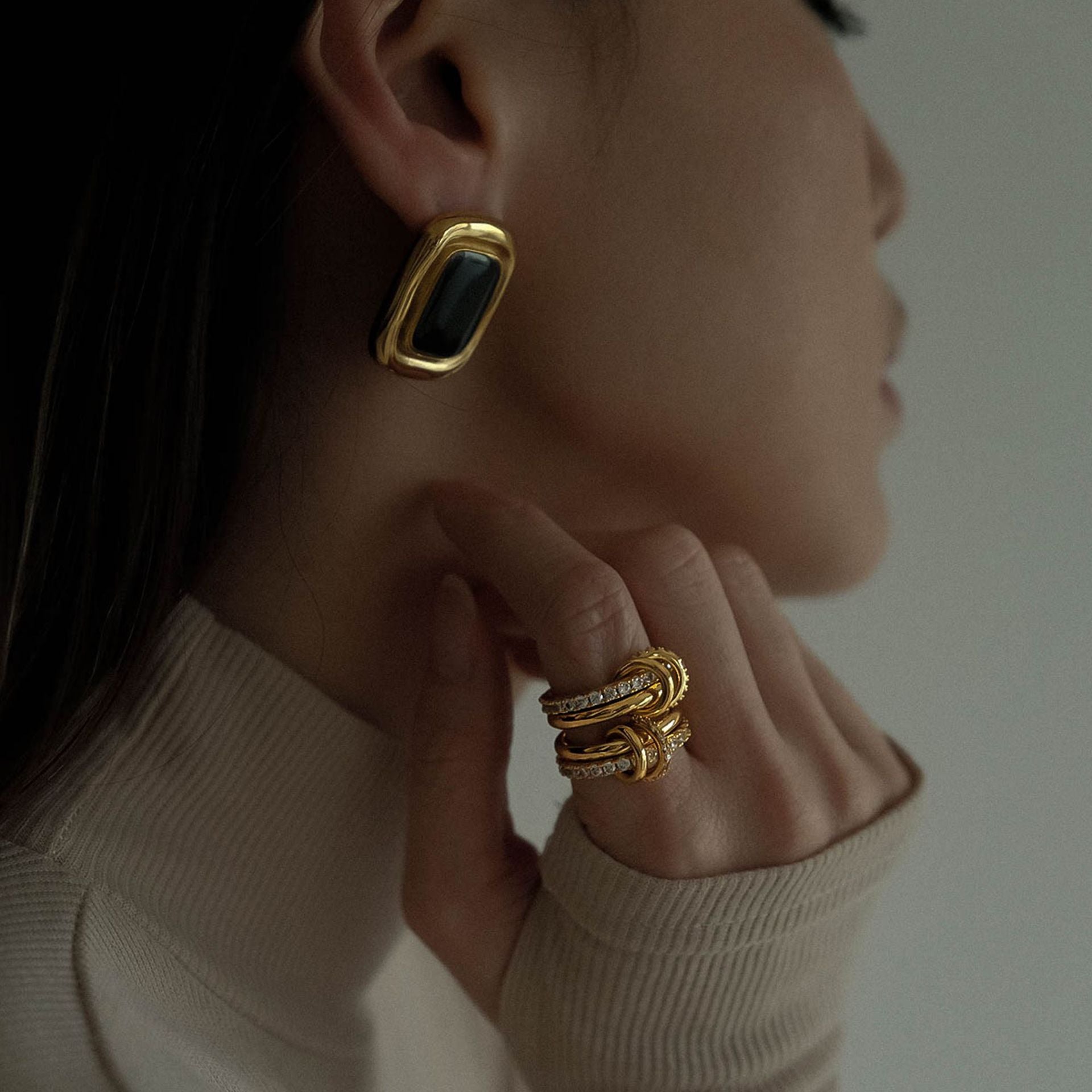 Dhanya Geometric Dangle Earrings [0K5HQXNH]