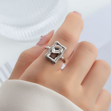 Dhriti Fluid Metal Statement Ring [YXVB9AWL]
