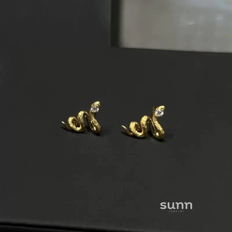 Diem Golden Serpent Studs