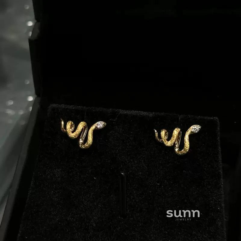 Diem Golden Serpent Studs