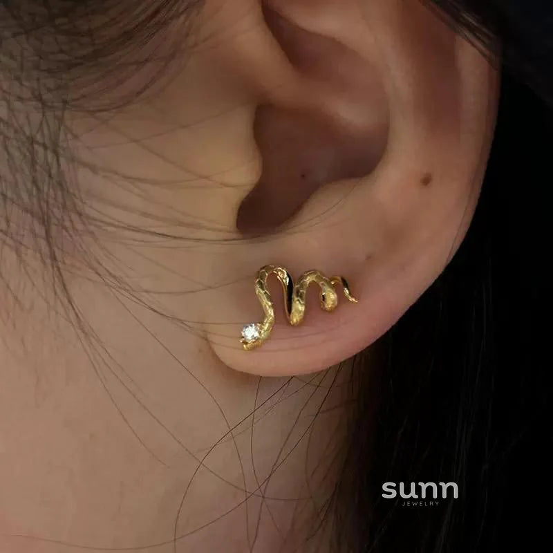 Diem Golden Serpent Studs