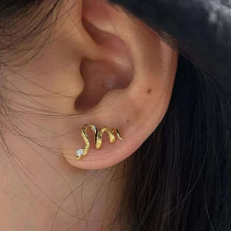 Diem Golden Serpent Studs