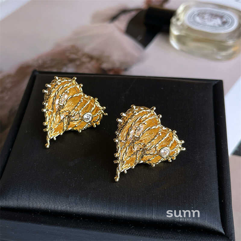 Diem Zircon Heart Hoops [YTS1714K]
