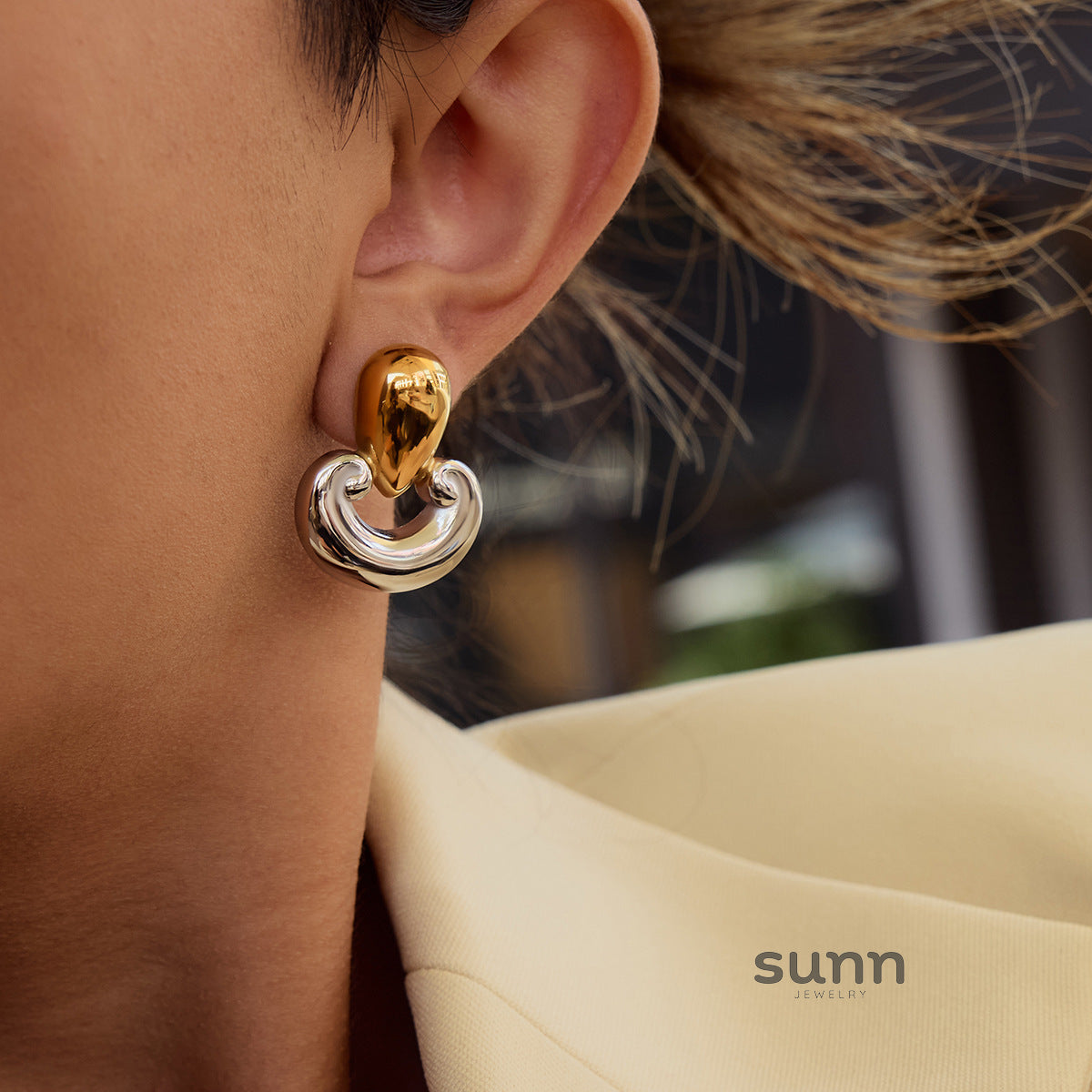Dillon Geometric Hoop Earrings [SRVDATSD]