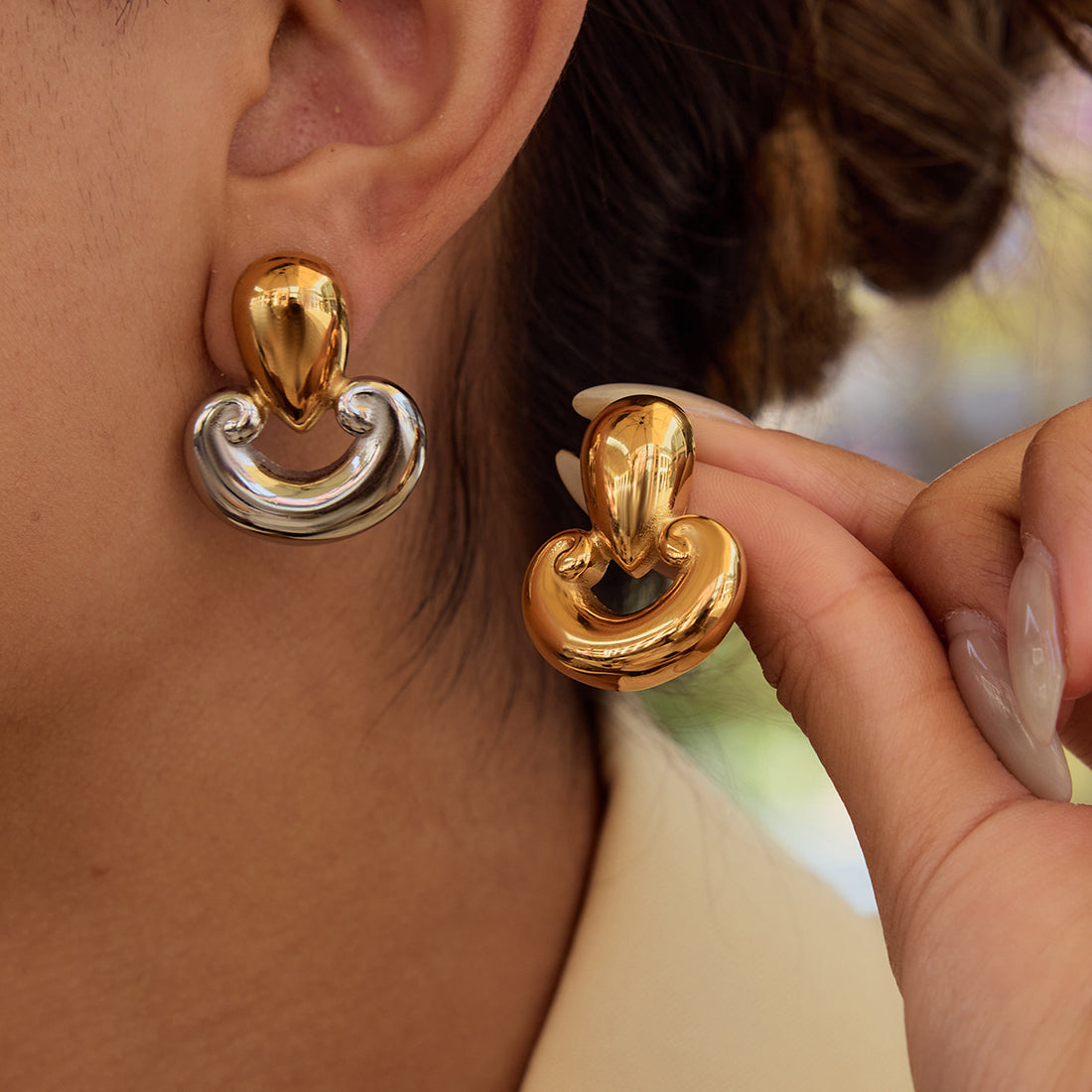 Dillon Geometric Hoop Earrings [0XLSQQNC]
