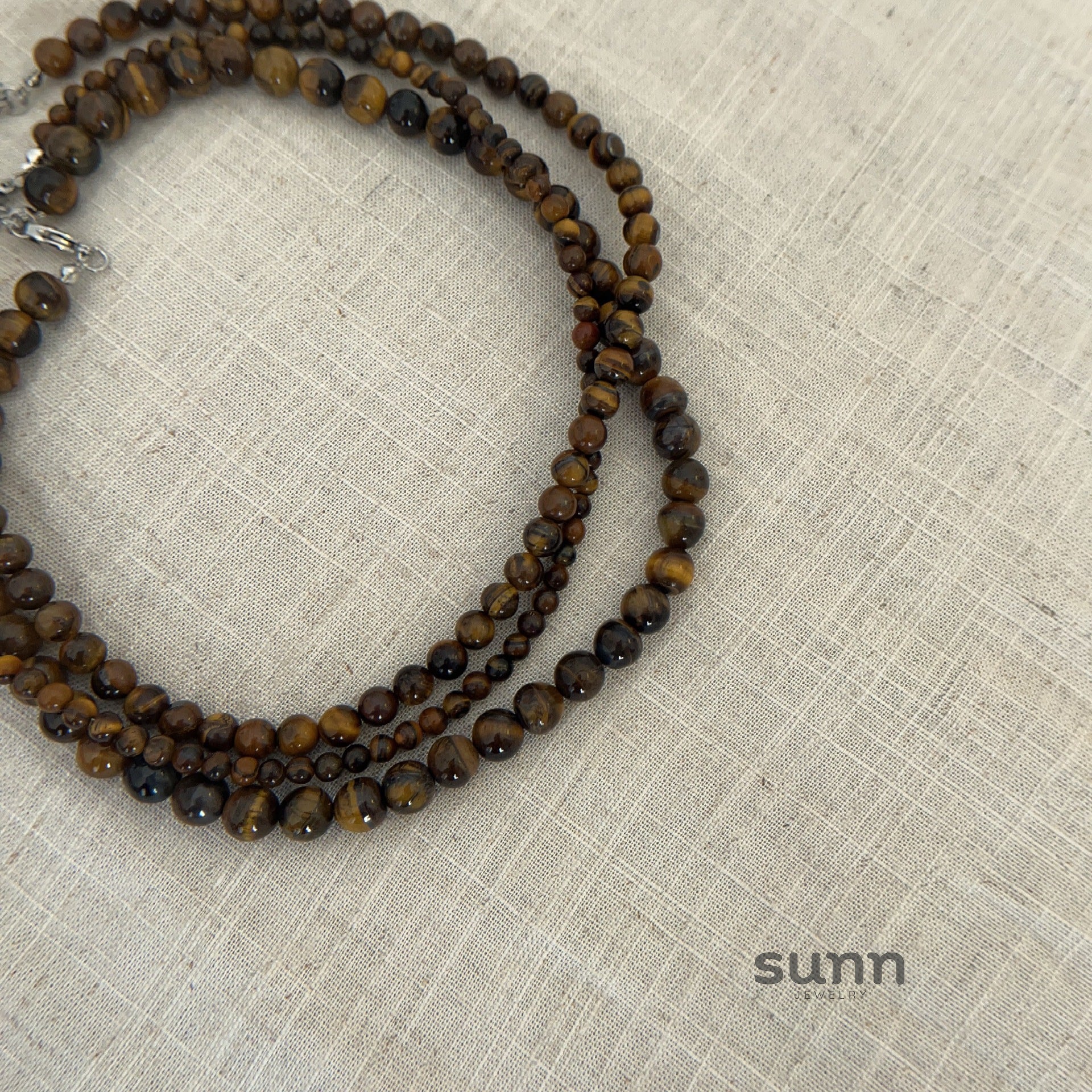 Domenica Tiger Eye Beaded Necklace