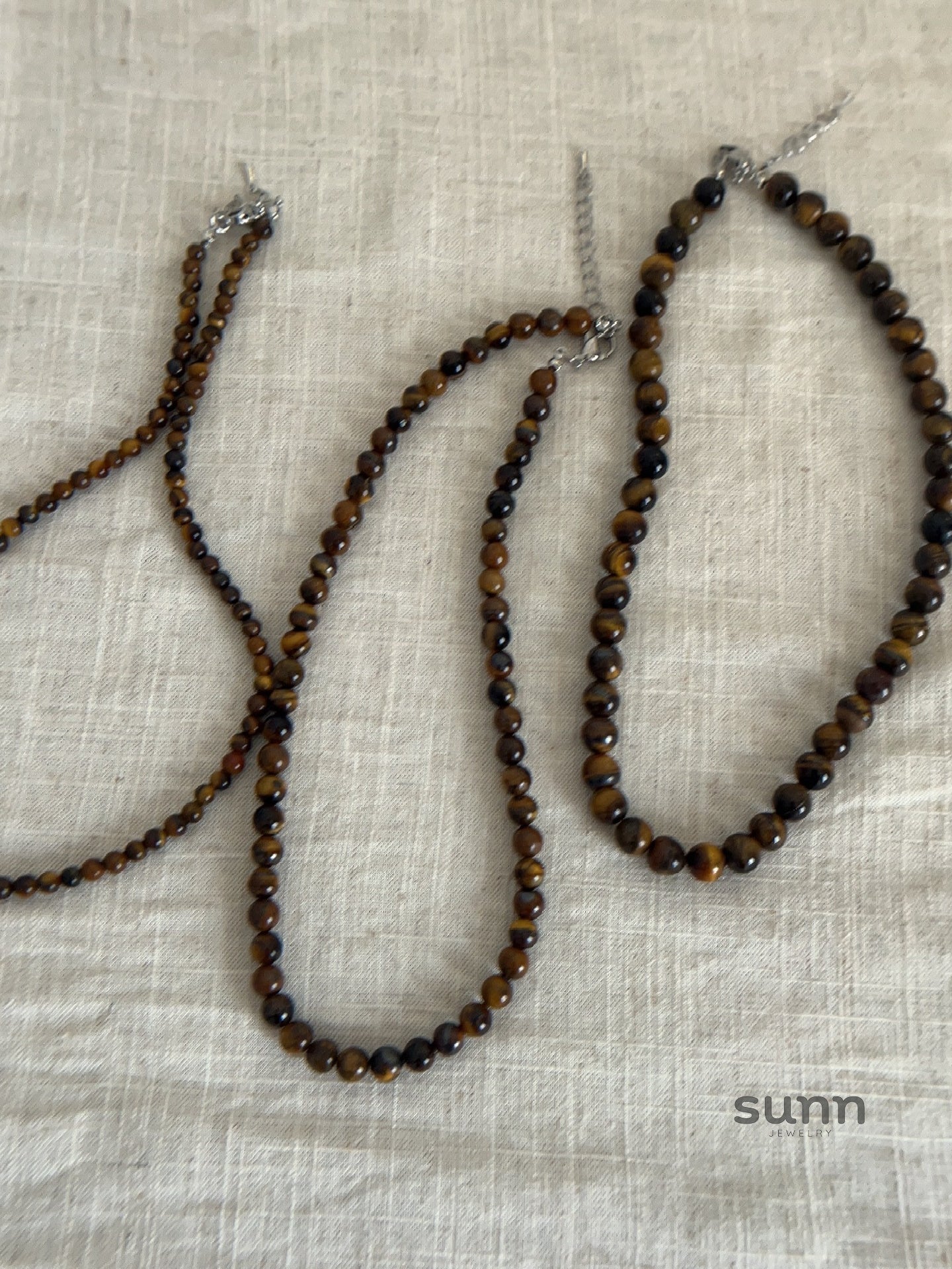 Domenica Tiger Eye Beaded Necklace