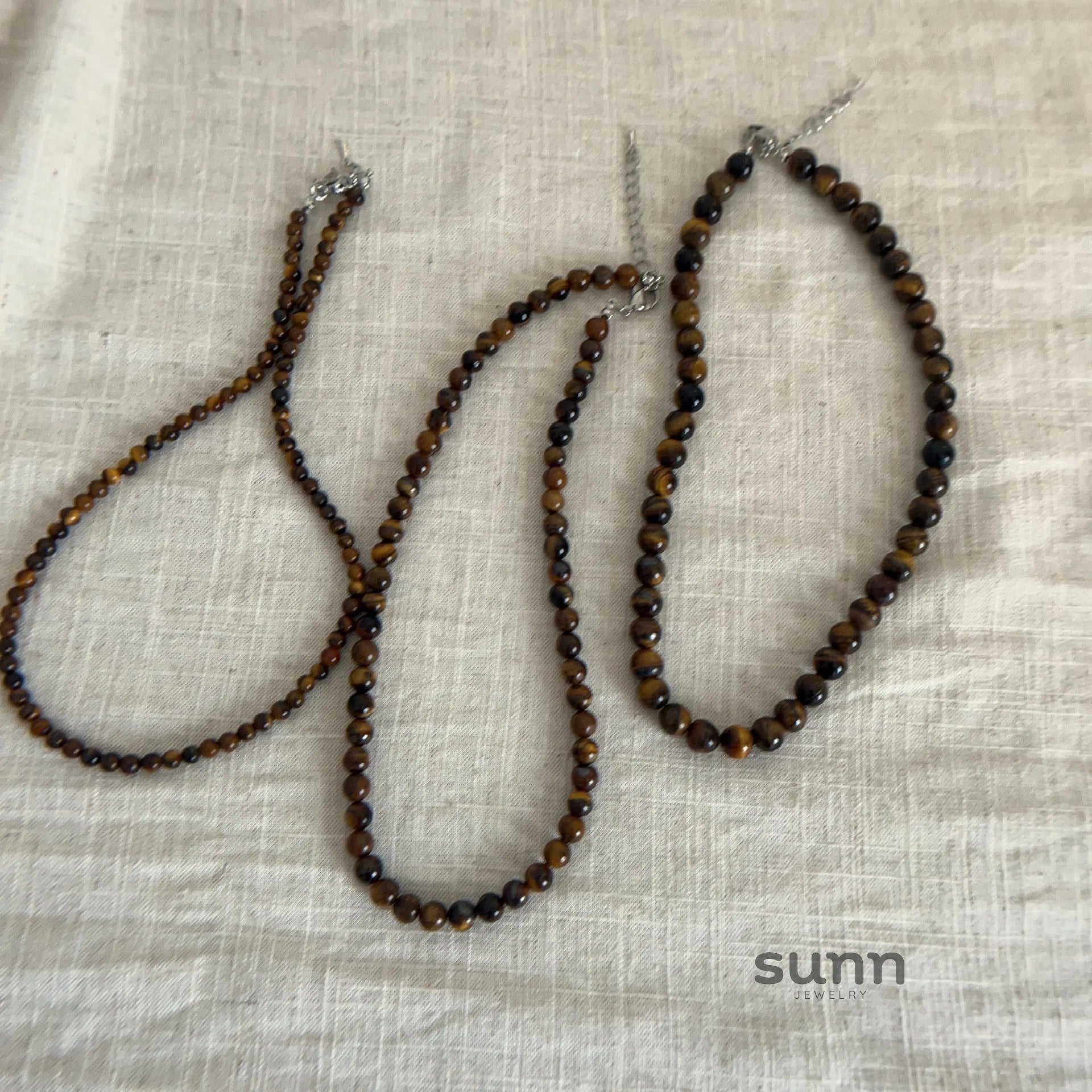 Domenica Tiger Eye Beaded Necklace