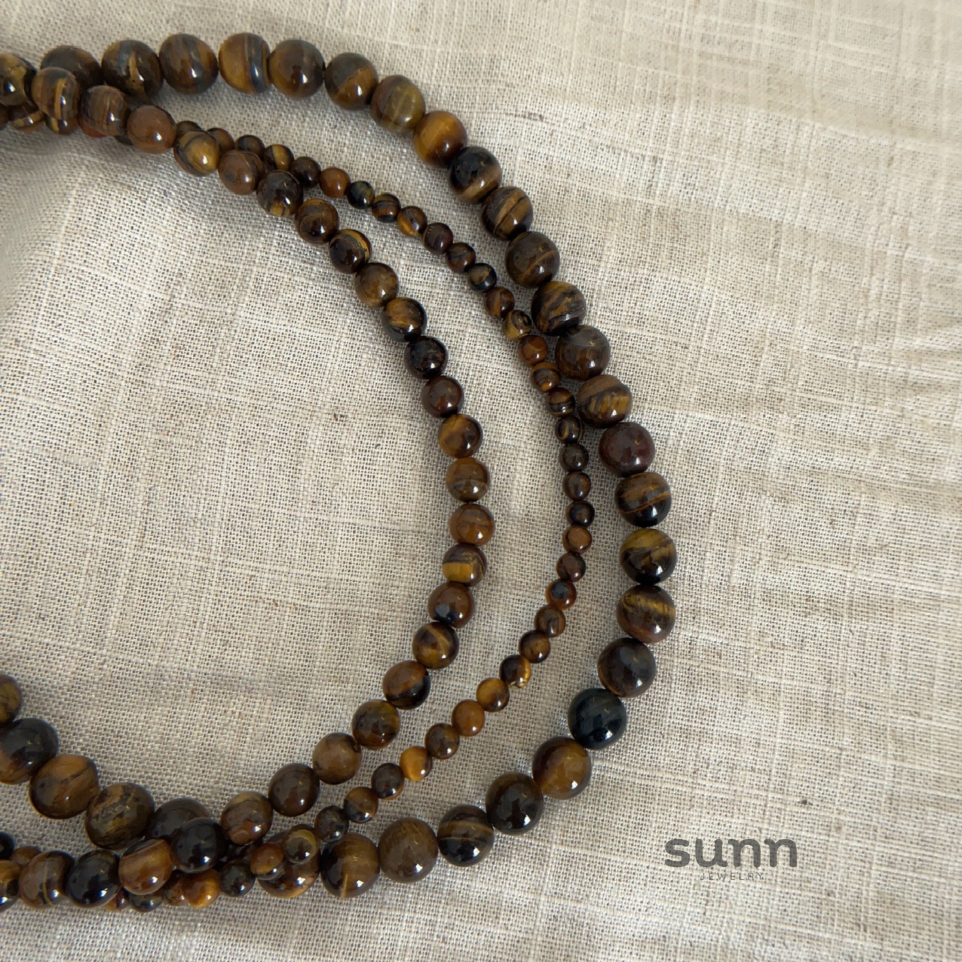 Domenica Tiger Eye Beaded Necklace
