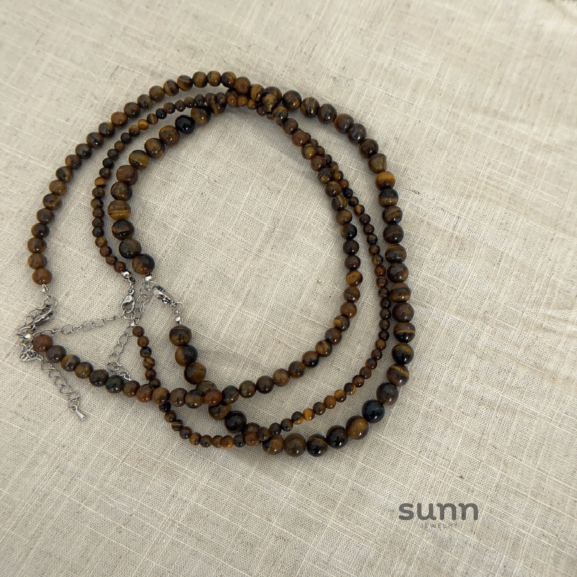 Domenica Tiger Eye Beaded Necklace