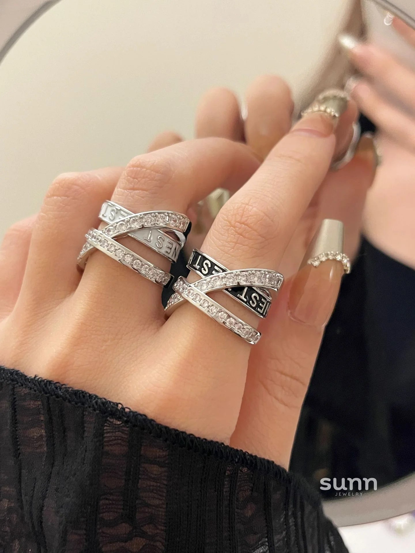 Dominique Enamel Layered Ring